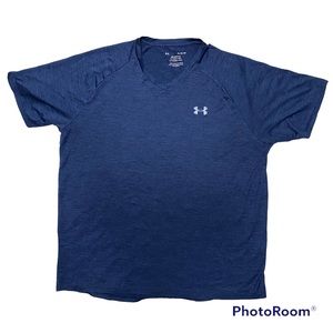 Under Armour Navy Blue V-Neck; Short Sleeve; Men’s XL; EUC